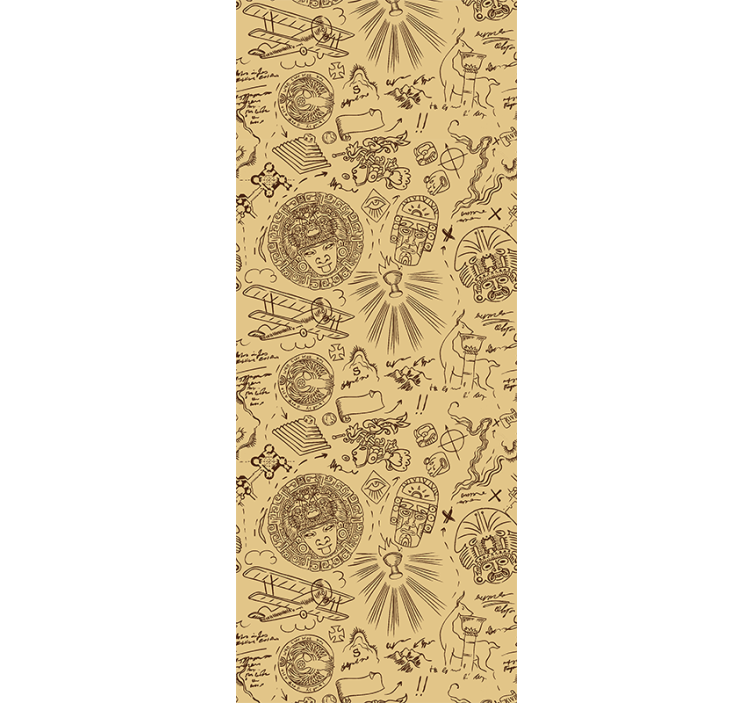 Vintage ekspedisjonsskisser tapet vintage - Tenstickers