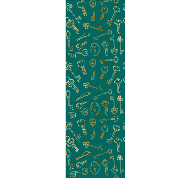 Vintage nøkkelmønstre tapet pynt - Tenstickers