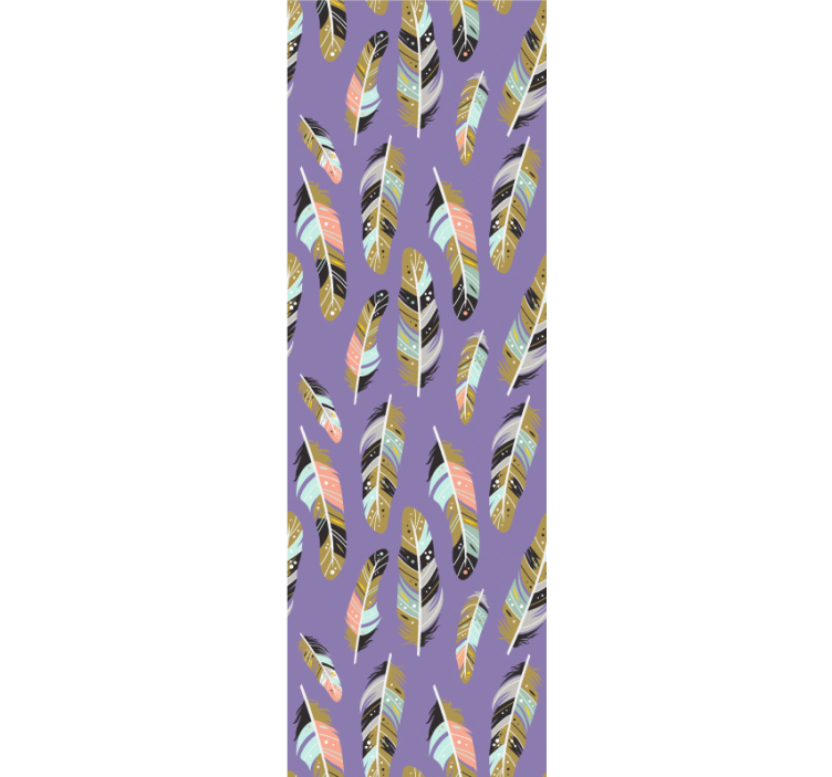 Fjærmønstre tapet grønne blader - Tenstickers