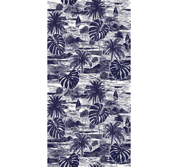 Tropisk sjølandskap tapet natur - Tenstickers