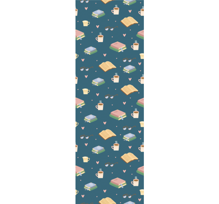 Koselig lesemønster skrivebord tapet - Tenstickers