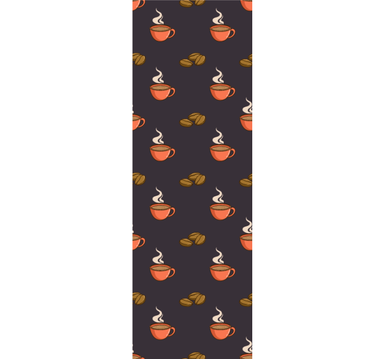 Kaffetidsmønster tapet tilpasset - Tenstickers