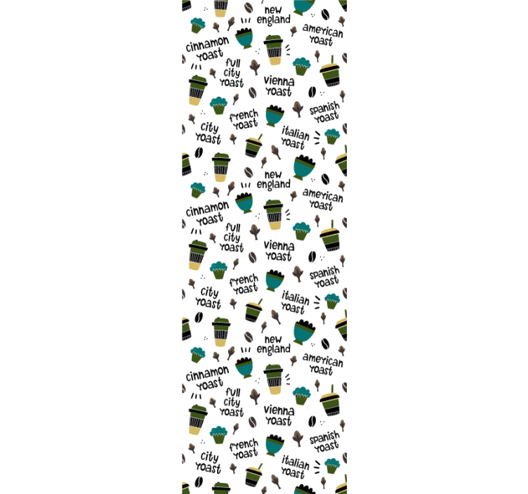 Kaffestekemønster tapet kjøkken - Tenstickers