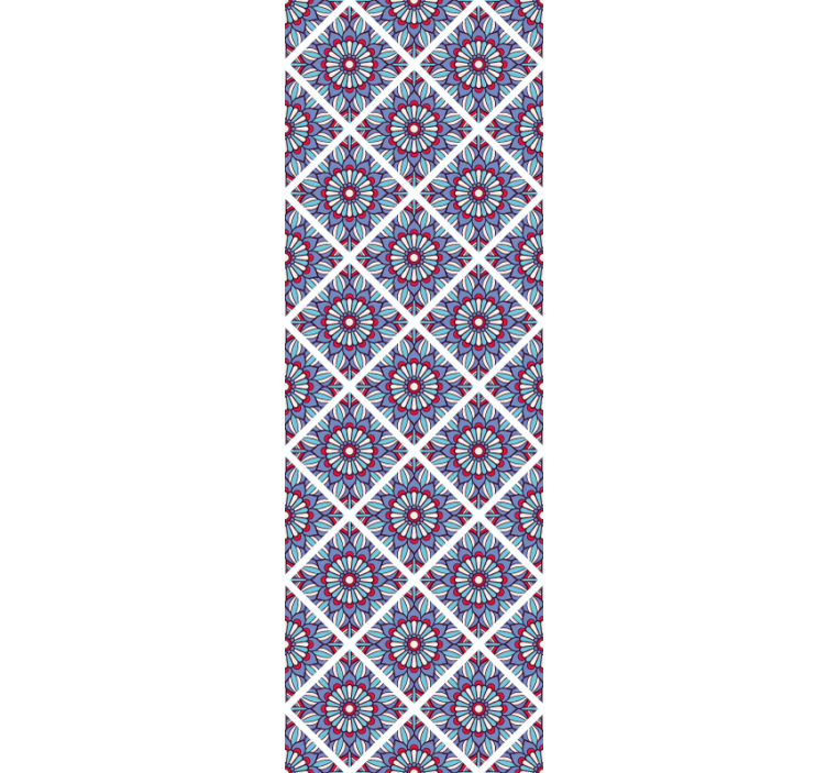 Geometrisk floral eleganse tapet blomste - Tenstickers