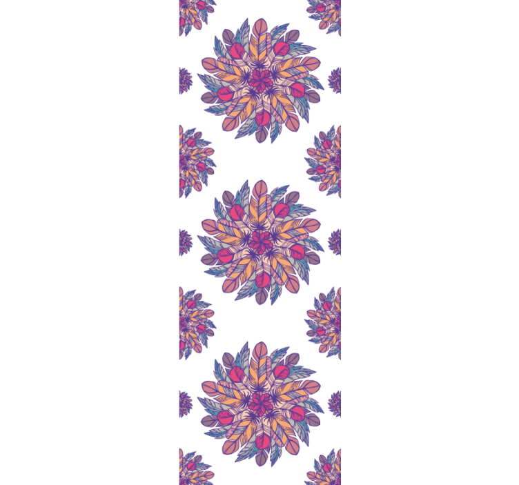 Floral burst motiv tapet blomster - Tenstickers