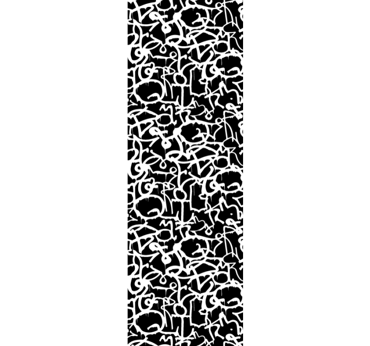 Svart og hvit maling drypper tapet kunst - Tenstickers