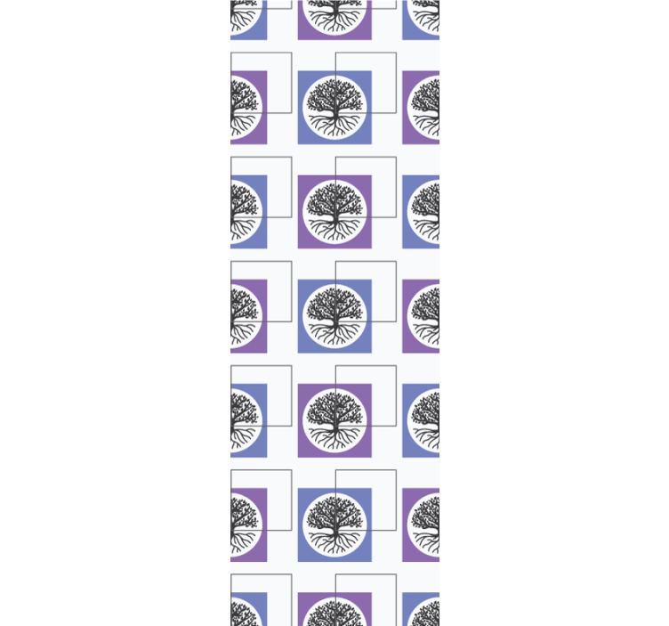 Geometrisk tredesign tapet soverom - Tenstickers