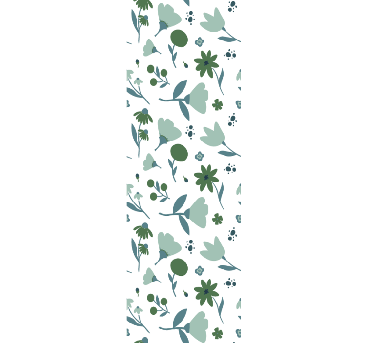 Botanisk blomstring tapet blomster - Tenstickers