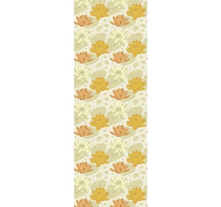 Vintage lotus tapet blomste - Tenstickers