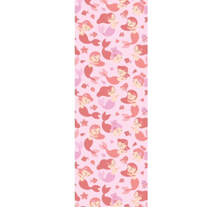 Lekende havfruemotiv tapet dyr - Tenstickers