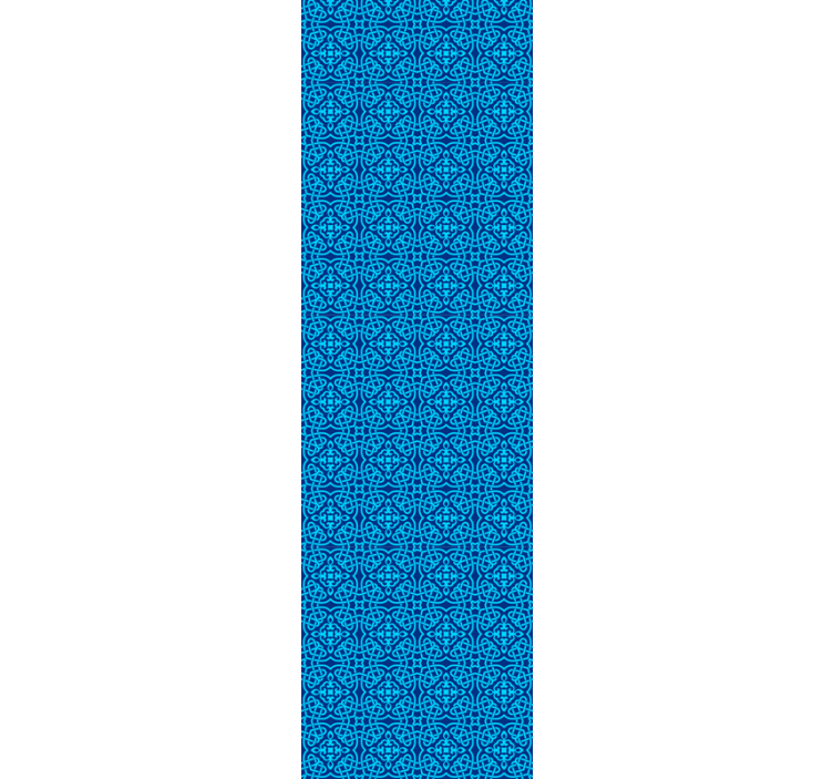 Blå blomster tapet blomster - Tenstickers