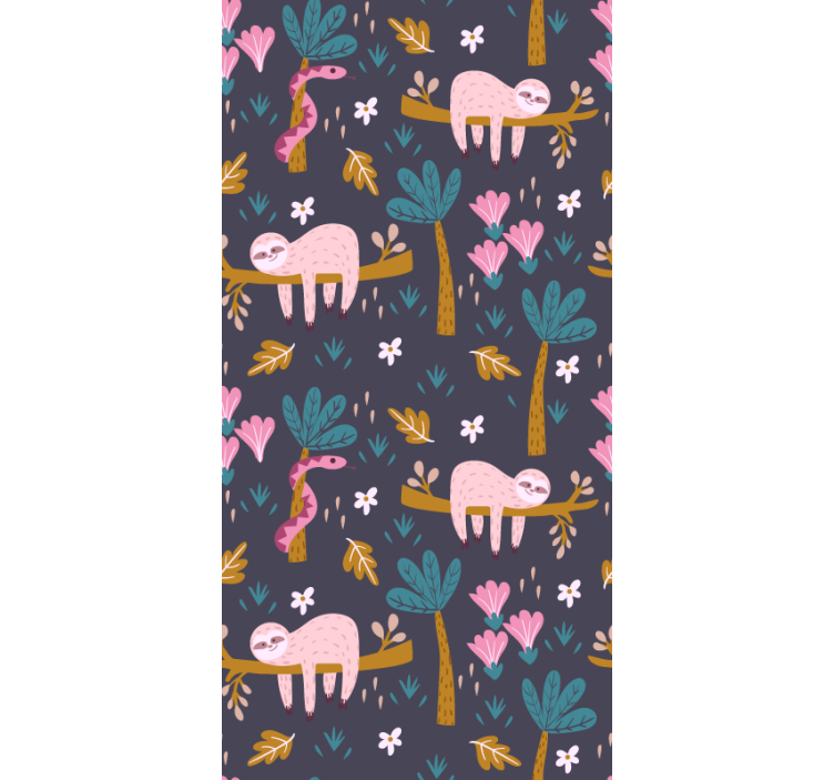 Dovendyr og blader tapet barn - Tenstickers