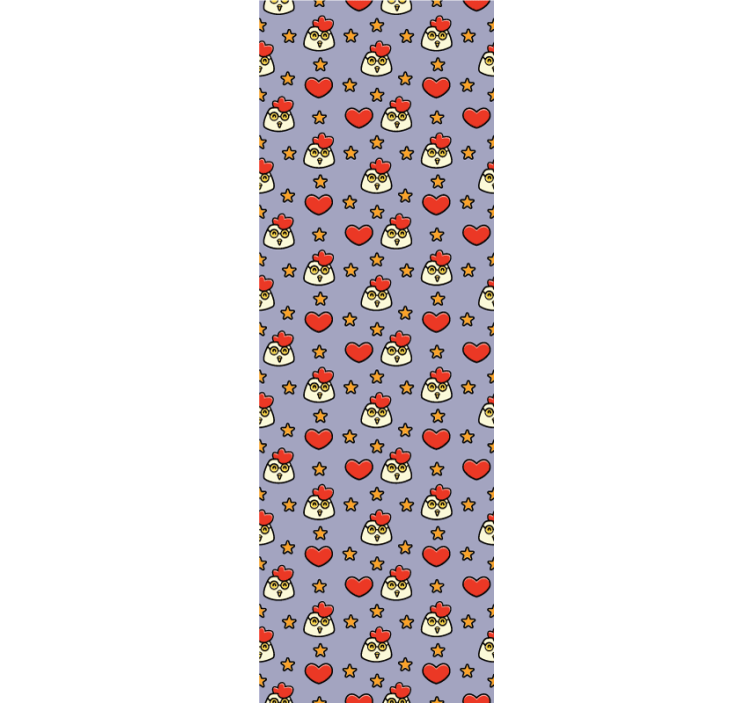 Tegneserie kylling mønster tapet dyr - Tenstickers