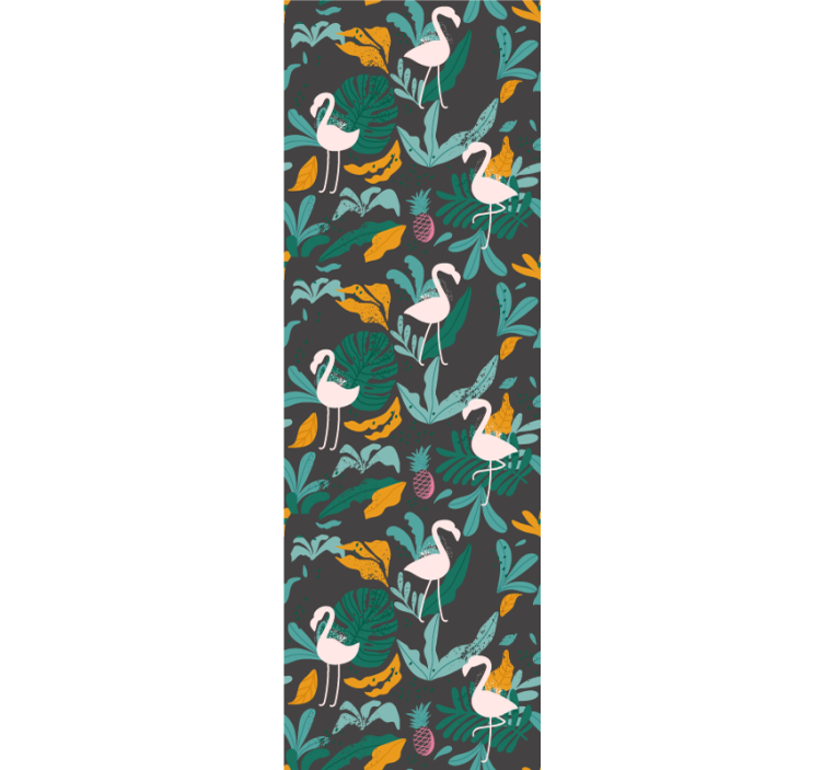 Tropisk flamingoscene tapet dyr - Tenstickers