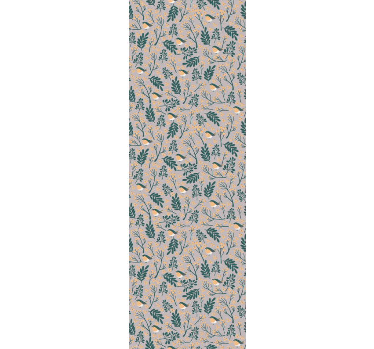 Gule fugler i grå skog tapet dyr - Tenstickers