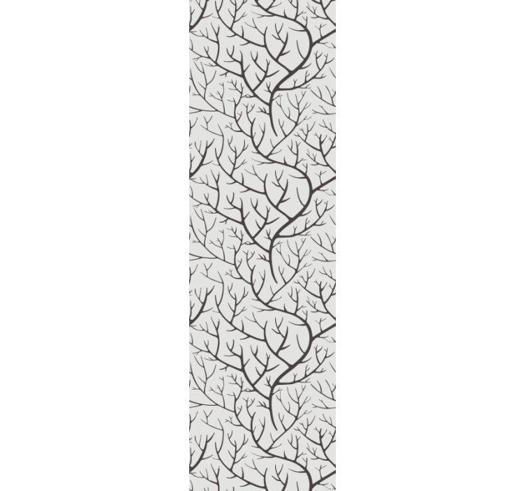 Tynne grå greiner med fugler tapeter trær - Tenstickers