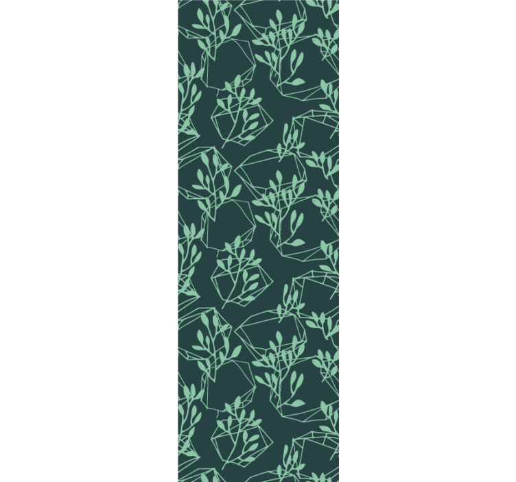 Geometrisk bladmønster tapet geometriske former - Tenstickers