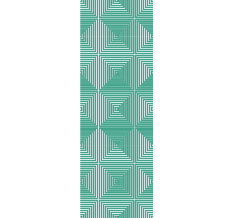 Grønne firkanter mønster tapet firkant - Tenstickers