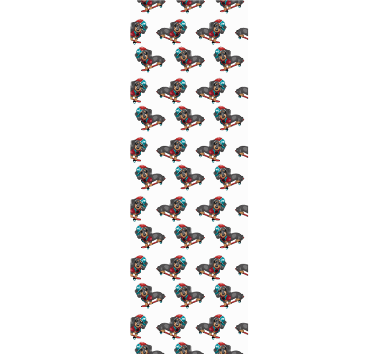 Hundeskateboarding hund tapet - Tenstickers