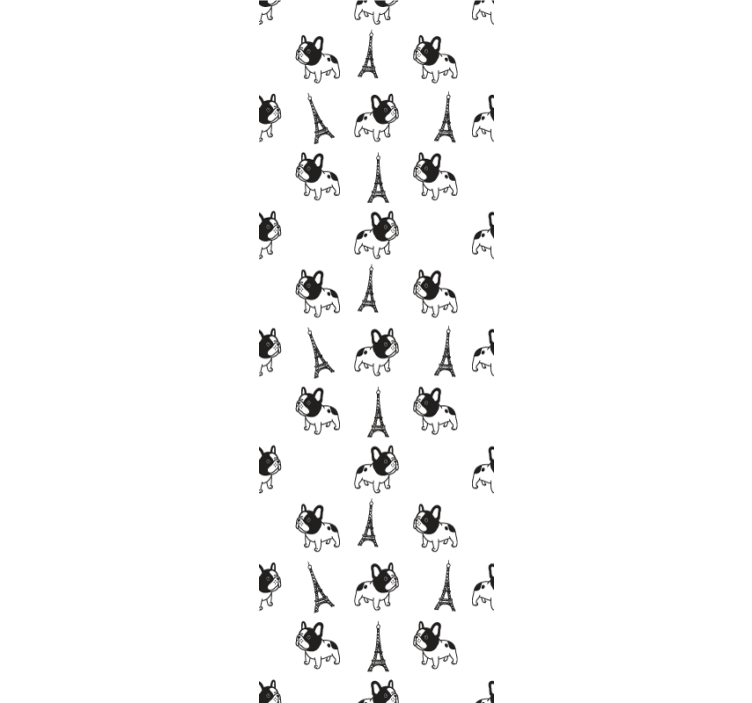 Fransk bulldog i paris tapet soverom - Tenstickers