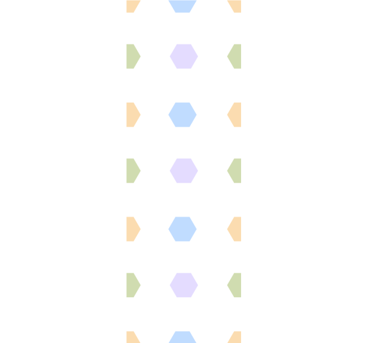 Pastell sekskanter tapet geometriske former - Tenstickers