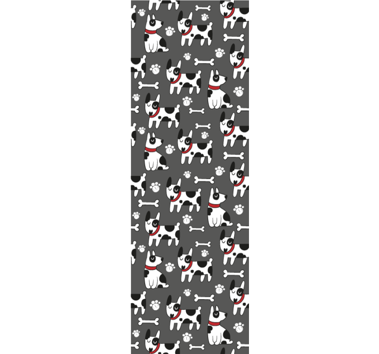 Fantastisk svart og hvit hund tapet soverom - Tenstickers