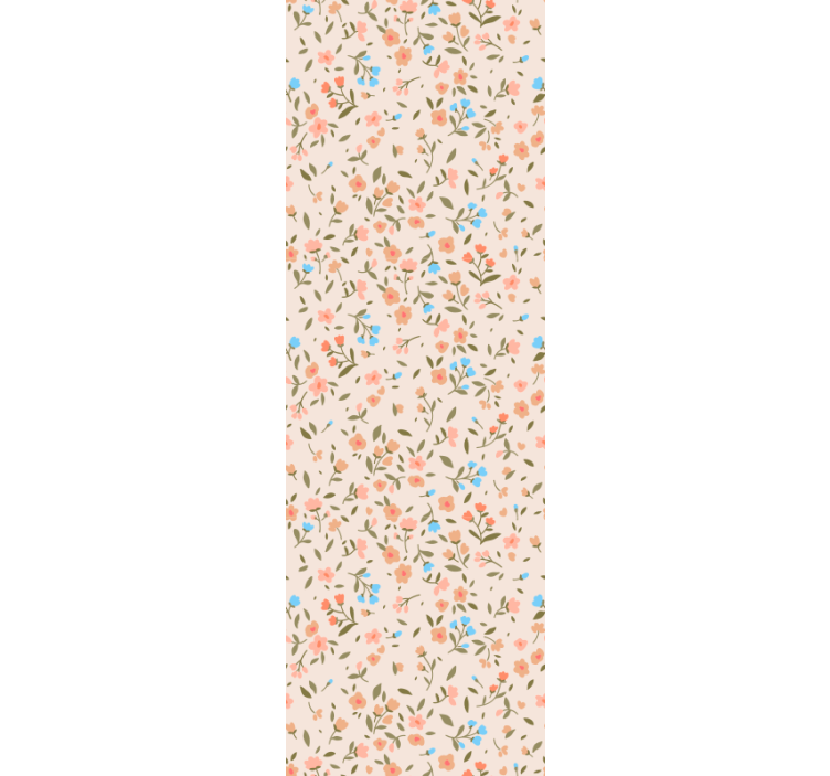 Jordfargede blomstermønster tapet moderne - Tenstickers