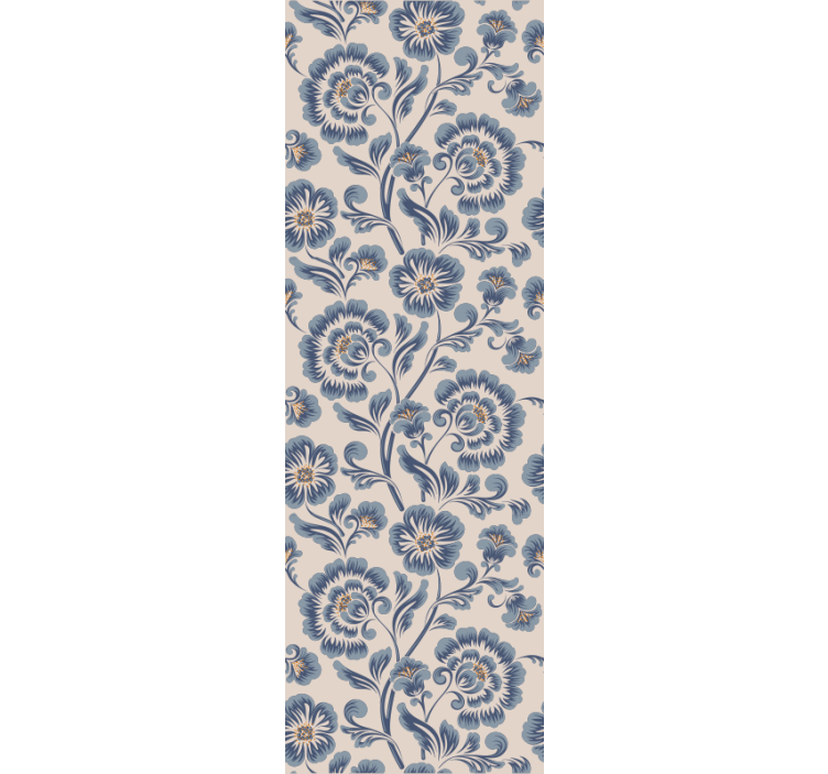 Floral damask eleganse tapet blomste - Tenstickers