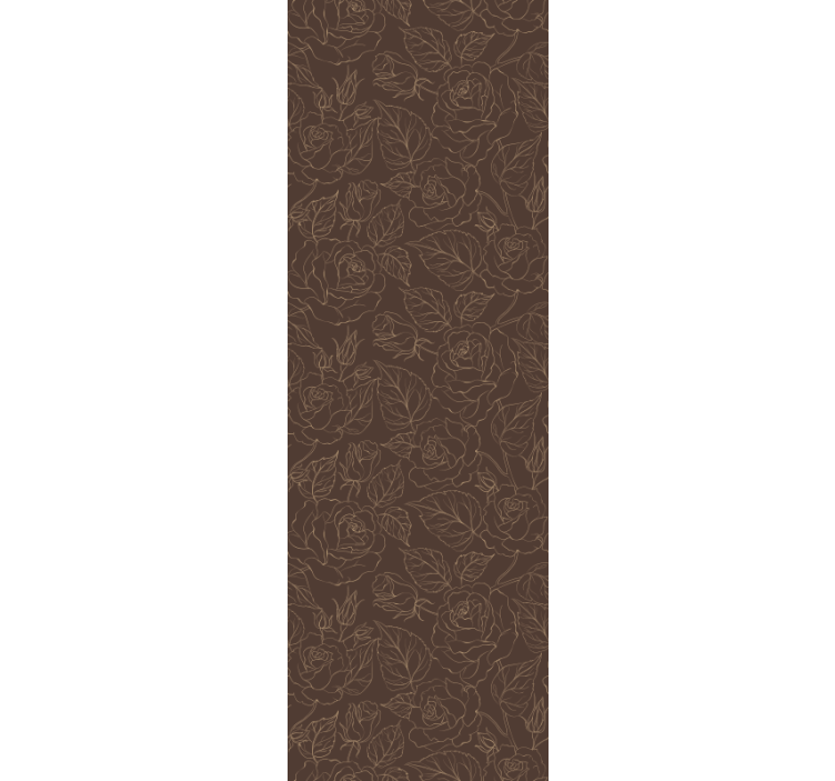 Rose minimalistisk mønster tapet blomster - Tenstickers