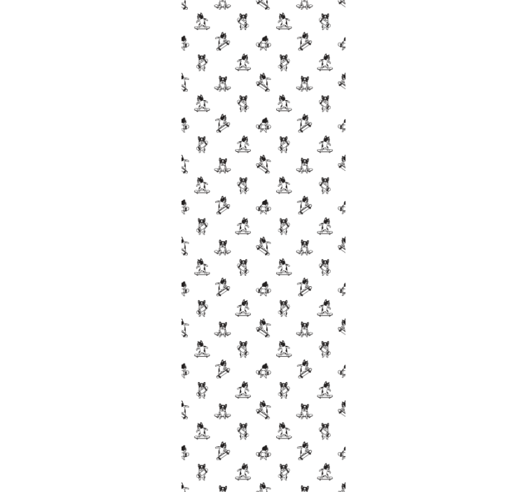 Bulldogs på skateboard hund tapet - Tenstickers