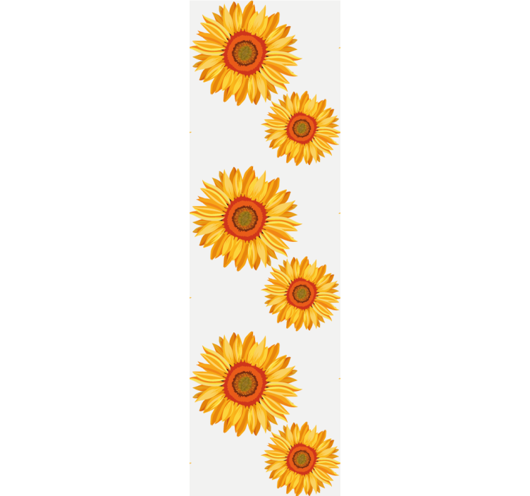 Solsikke array tapet blomster - Tenstickers