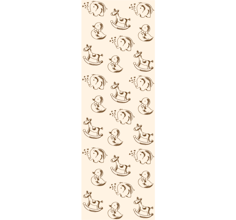 Lekne dyreskisser tapet baby - Tenstickers