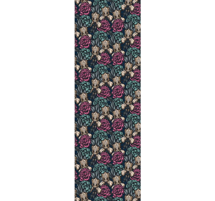 Elegant floral billedvev tapet blomster - Tenstickers