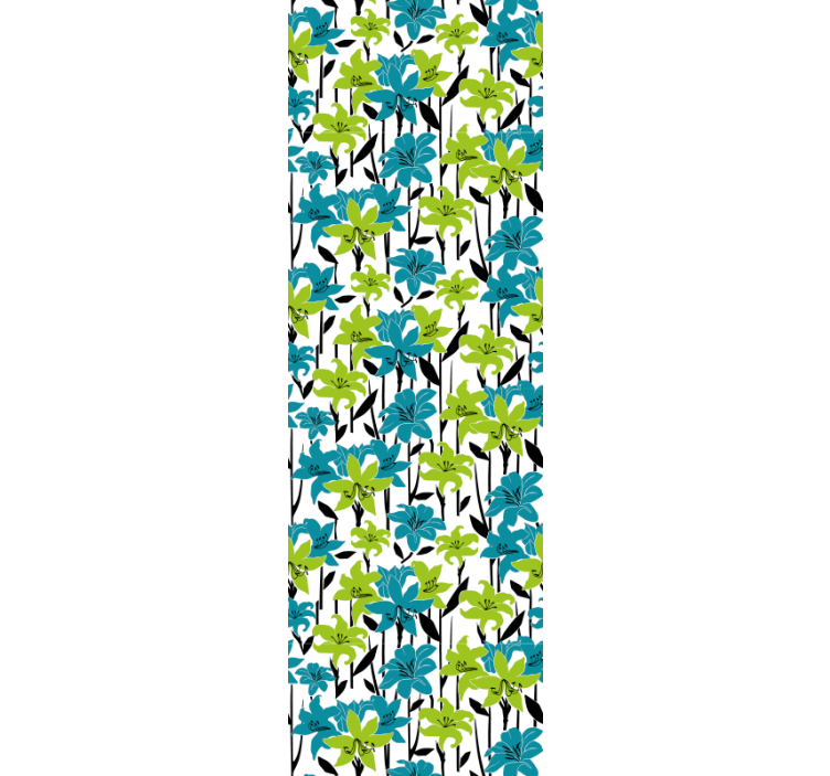 Fargerik blomsterblomst tapet blomster - Tenstickers