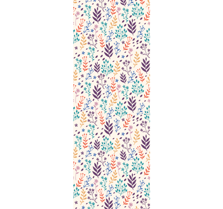 Høstlige bladmønstre tapet grønne blader - Tenstickers