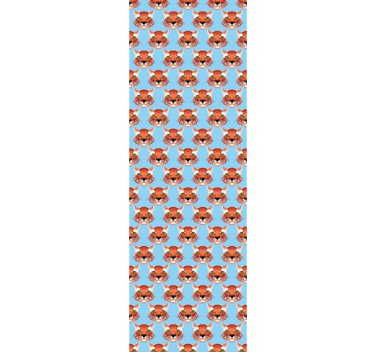 Søte tigeransikter katt tapet - Tenstickers