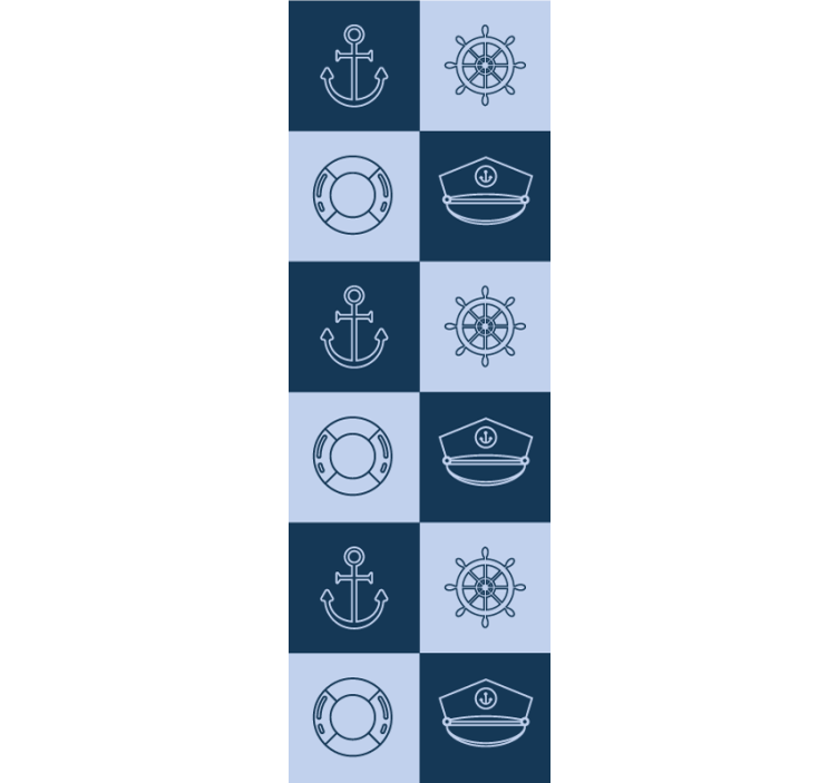 Marine symboler fliser tapet kjøkken - Tenstickers