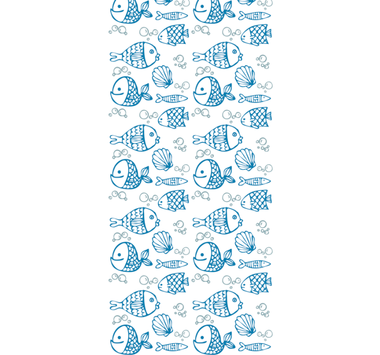 Flere tegnet blå fisk tapet barn - Tenstickers
