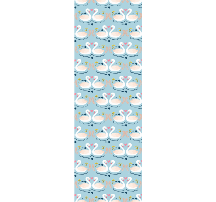 Svanesjøen mønster tapet dyr - Tenstickers
