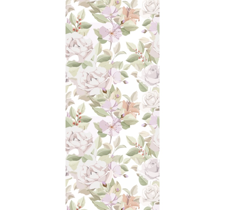 Floral blomst ensemble tapet blomster - Tenstickers