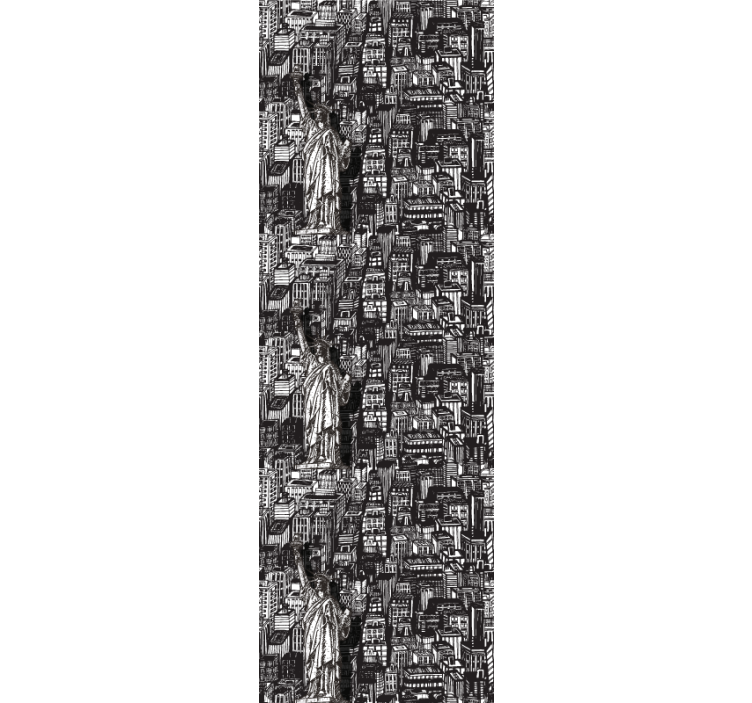 Statue urban collage tapet byer - Tenstickers