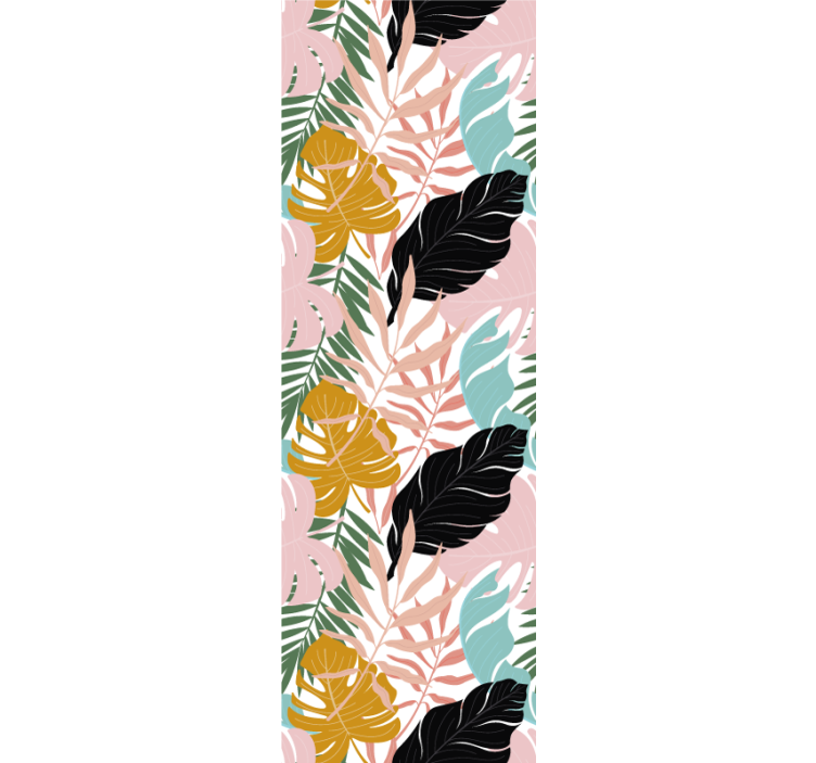 Sortiment av eksotisk løvverk tapet grønne blader - Tenstickers