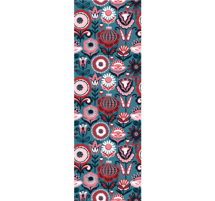 Dekorative blomster tapet blomste - Tenstickers