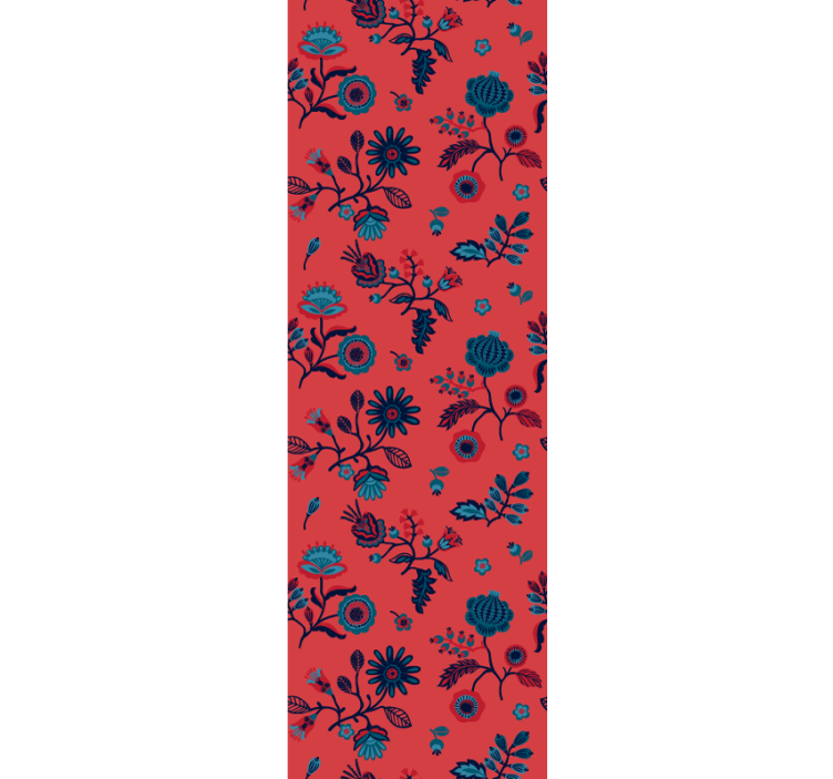 Blomstermønster overlegg tapet blomste - Tenstickers