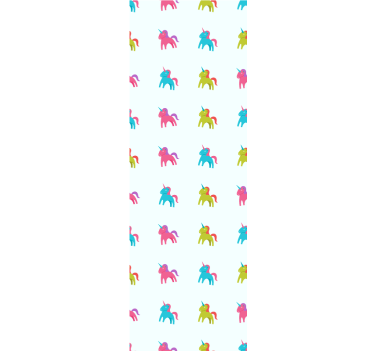 Fargerike enhjørninger tapet dyr - Tenstickers