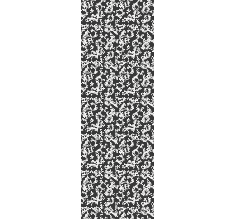 Vintage stil bokstaver med svart bakgrunn tapet bokstaver - Tenstickers