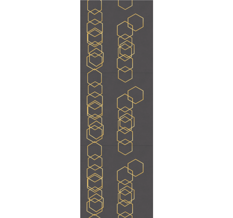 Geometrisk lineær design tapet geometriske former - Tenstickers