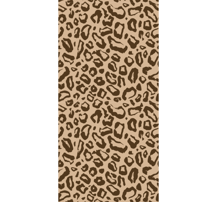 Beige kattemønster leopard tapet - Tenstickers