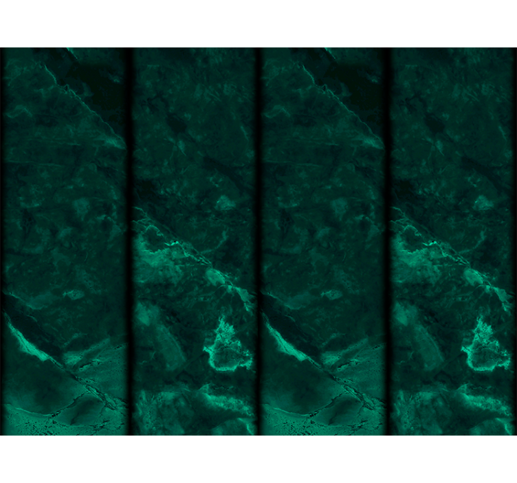 Svart og grønn marmoreffekt tapet bad - Tenstickers