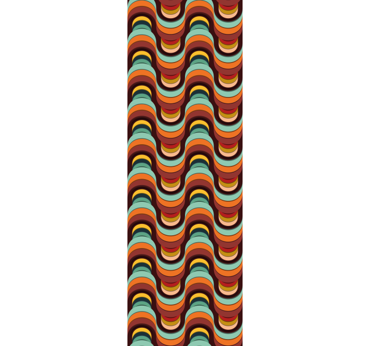 Fargerikt retro mønster tapet klassisk - Tenstickers